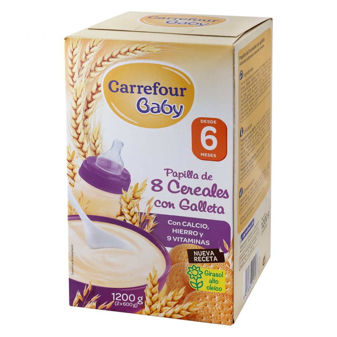 Carrefour каша 8 злаков с печенья