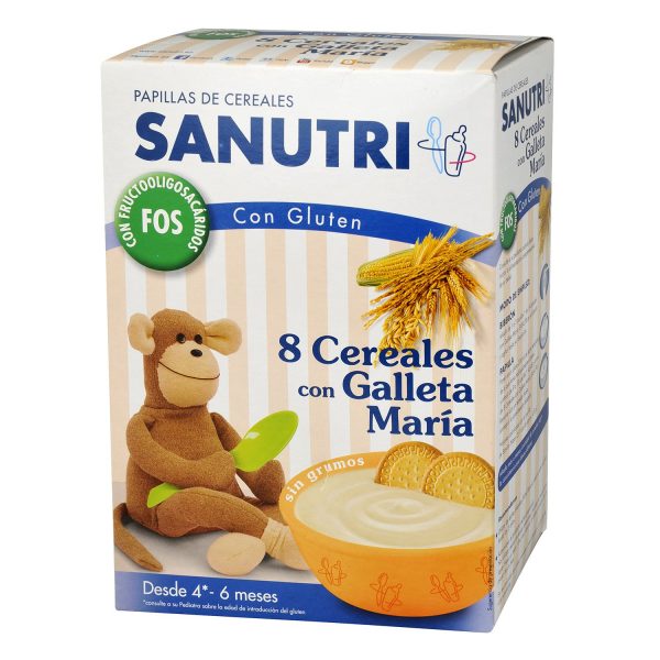 Каша 8 злаков с печенья Мария "Sanutri"