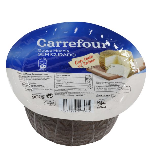 Queso semicurado смесь Carrefour